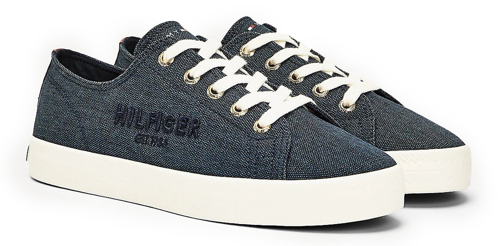 Tommy Hilfiger tmavě modré tenisky Logo Embroidery Low Top Trainers