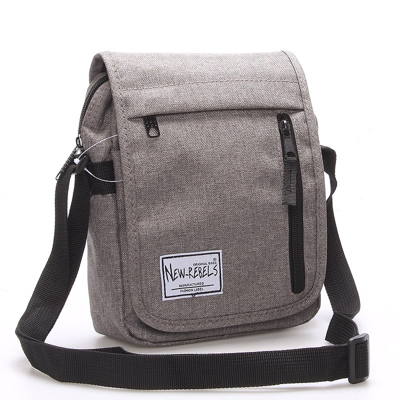 Unisex látková crossbody taška šedá - New Rebels Rebelant šedá