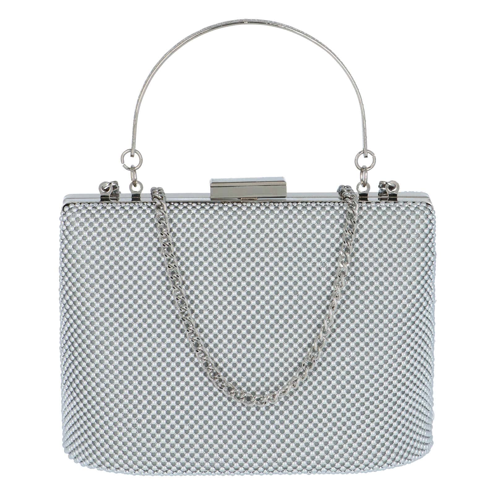 Dámské perleťové psaníčko stříbrné - Michelle Moon V380 stříbrná