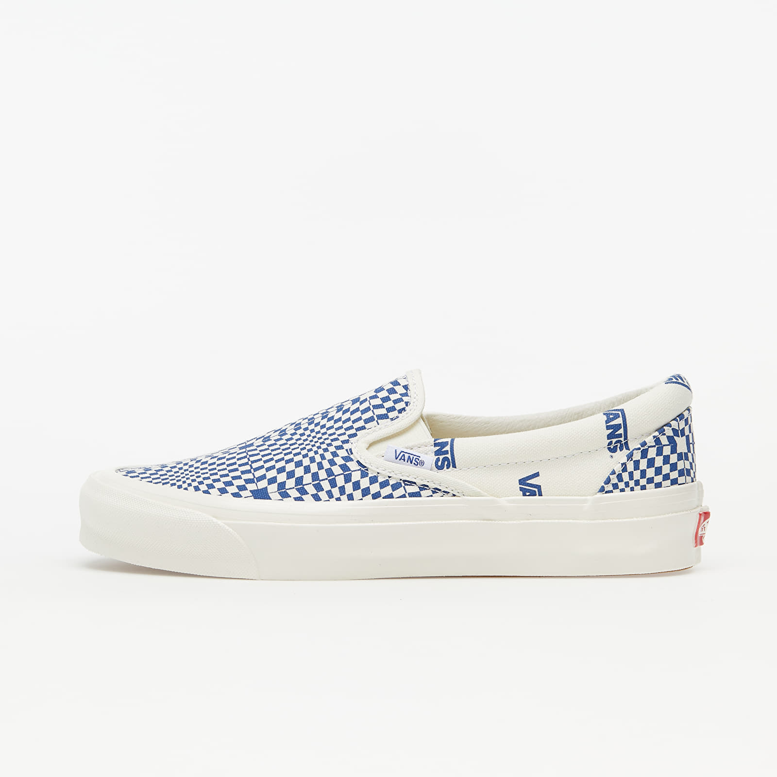 Vans OG Classic Slip-On (Canvas) Optical Checkerboard Blue/ Marshmallow VN0A45JK1ZQ1