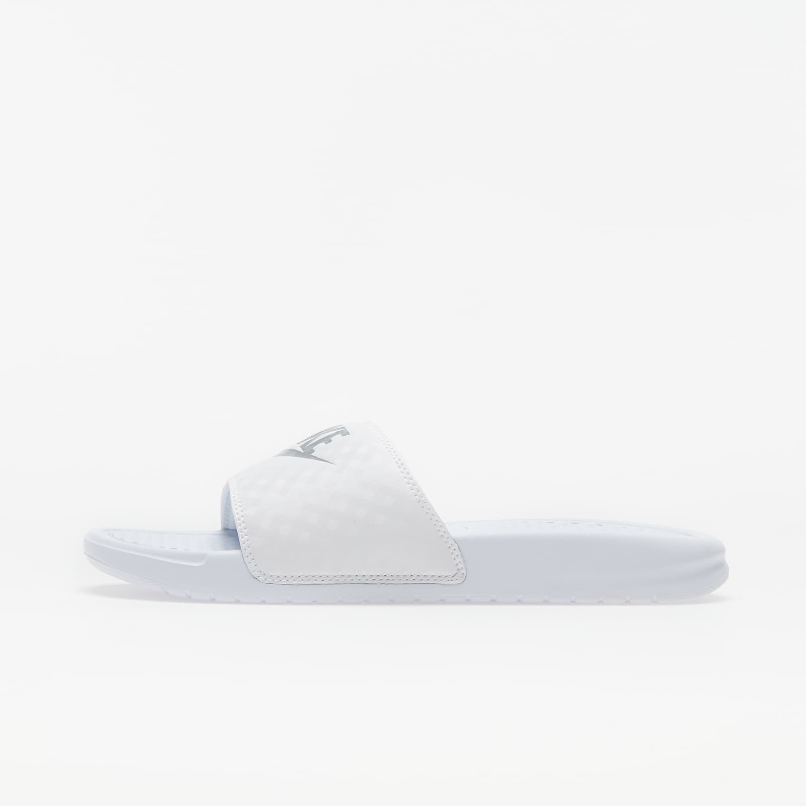 Nike Wmns Benassi Jdi White/ Metallic Silver 343881-102