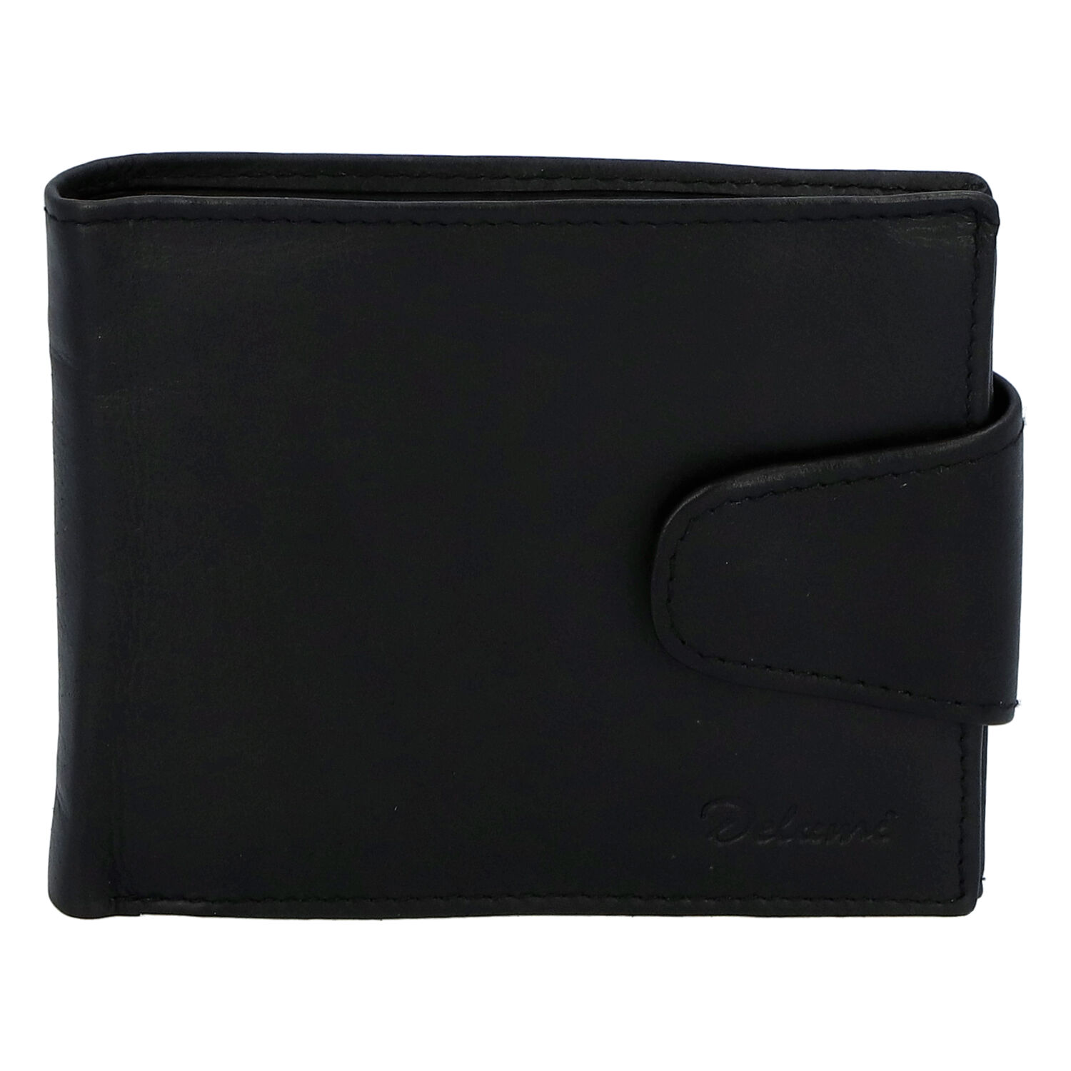 Pánská kožená peněženka černá - Delami 11816A černá