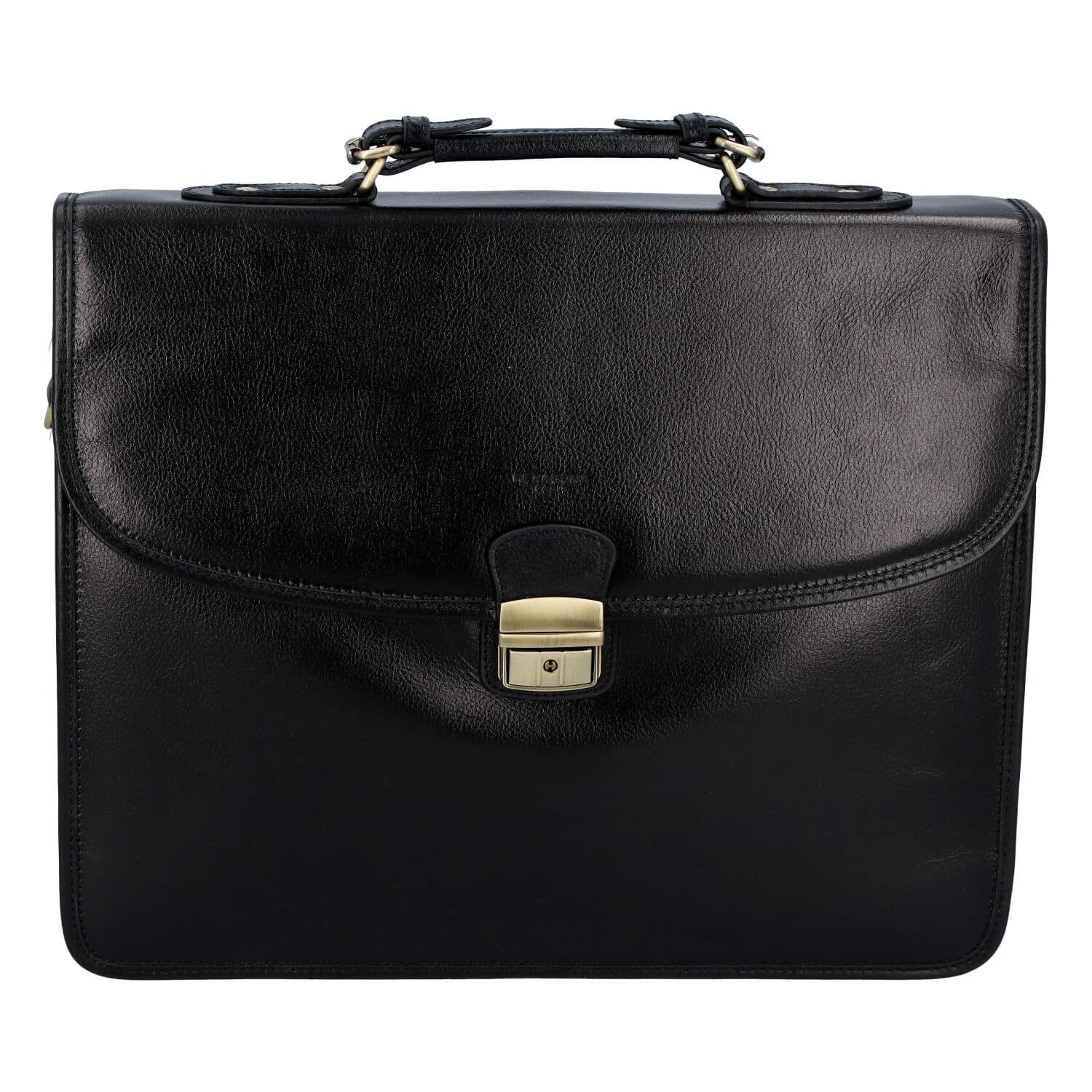 Luxusní pánská kožená aktovka černá - Hexagona Ruperto černá