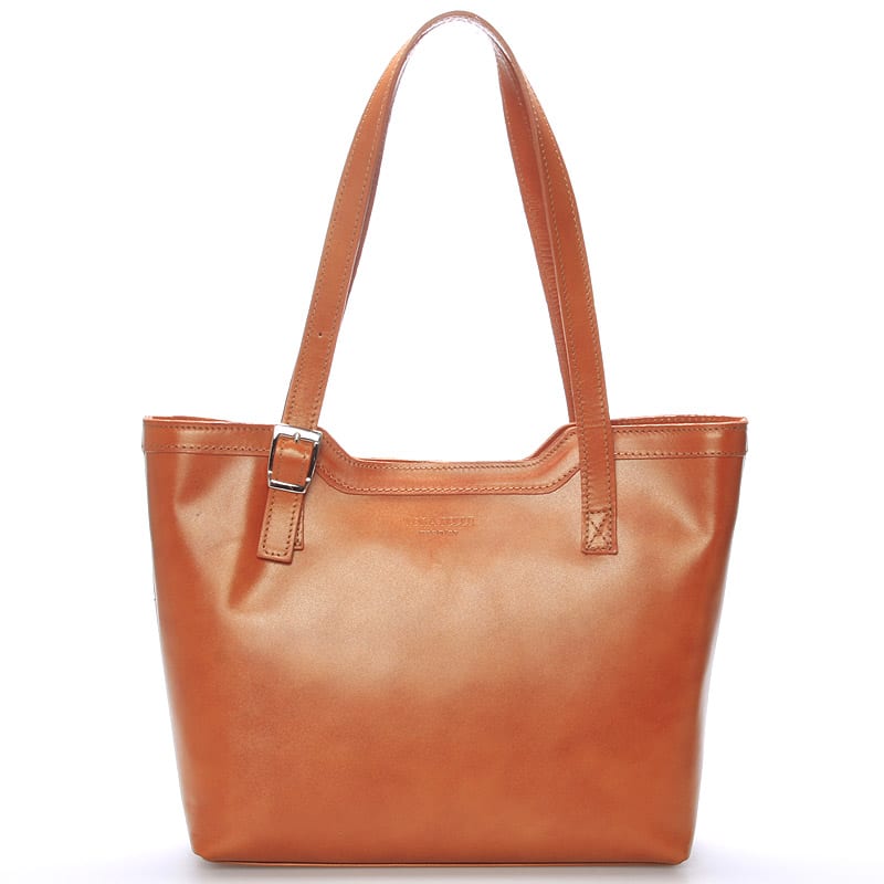 Světle hnědá elegantní kožená kabelka ItalY Melisa hnědá