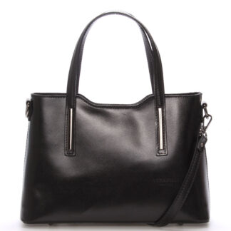 Menší kožená kabelka černá - ItalY Alex černá