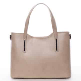 Menší kožená kabelka tmavě béžová - ItalY Alex krémová