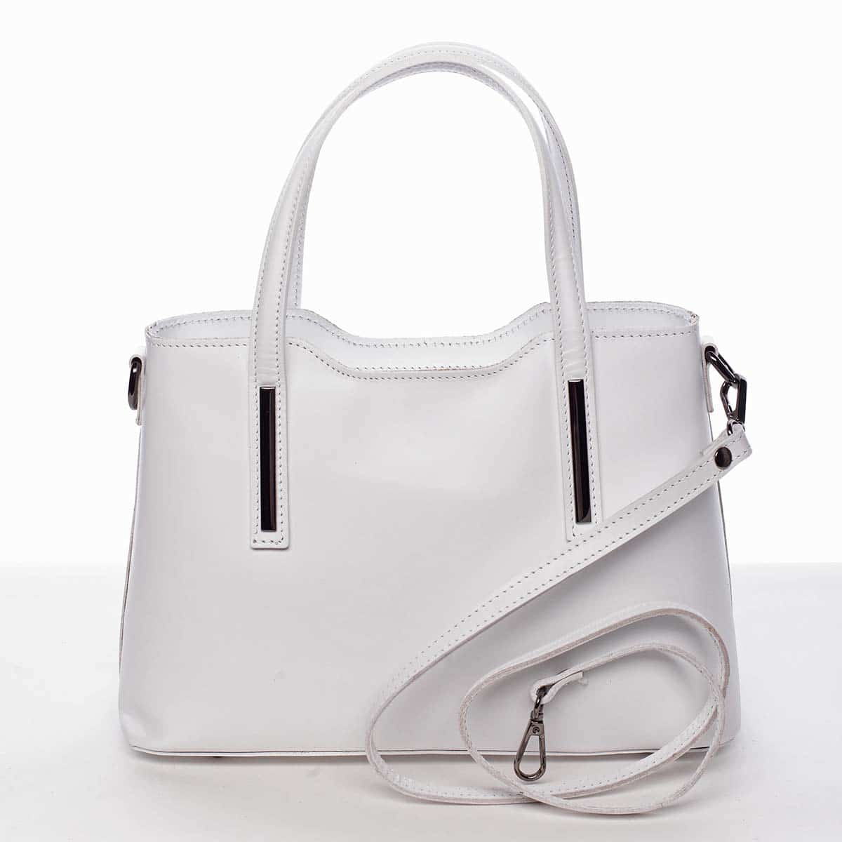Menší kožená kabelka bílá - ItalY Alex bílá