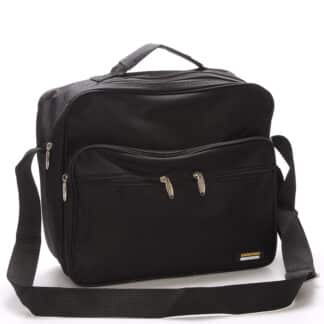 Pánská látková taška přes rameno černá - Sanchez Vincenzo černá