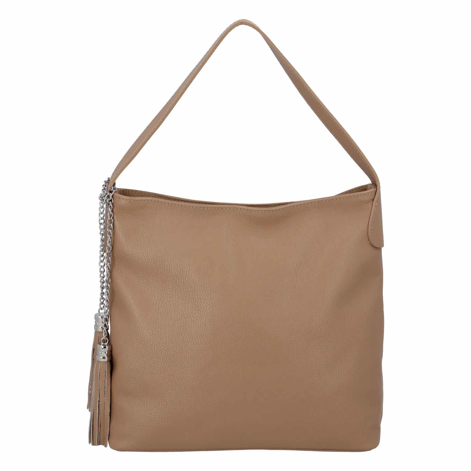 Módní kožená kabelka přes rameno camel - ItalY Georgine Camel