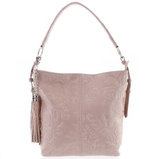 Dámská kožená kabelka přes rameno růžová - ItalY Heather růžová