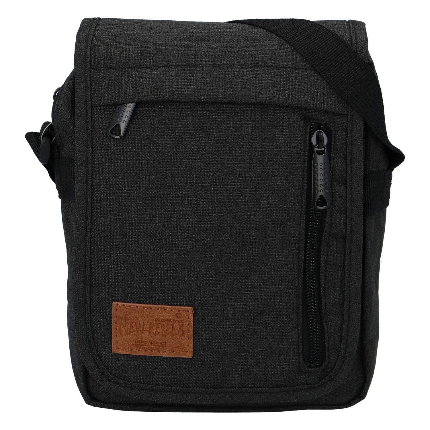 Unisex látková crossbody taška černá - New Rebels Rebelant černá