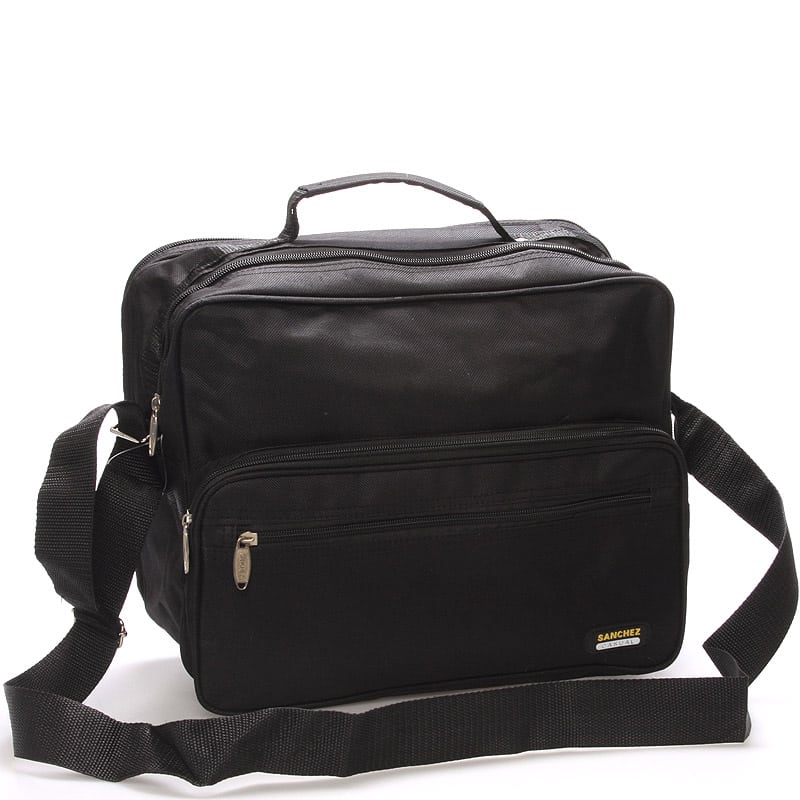 Pánská látková taška přes rameno černá - Sanchez Giulio černá