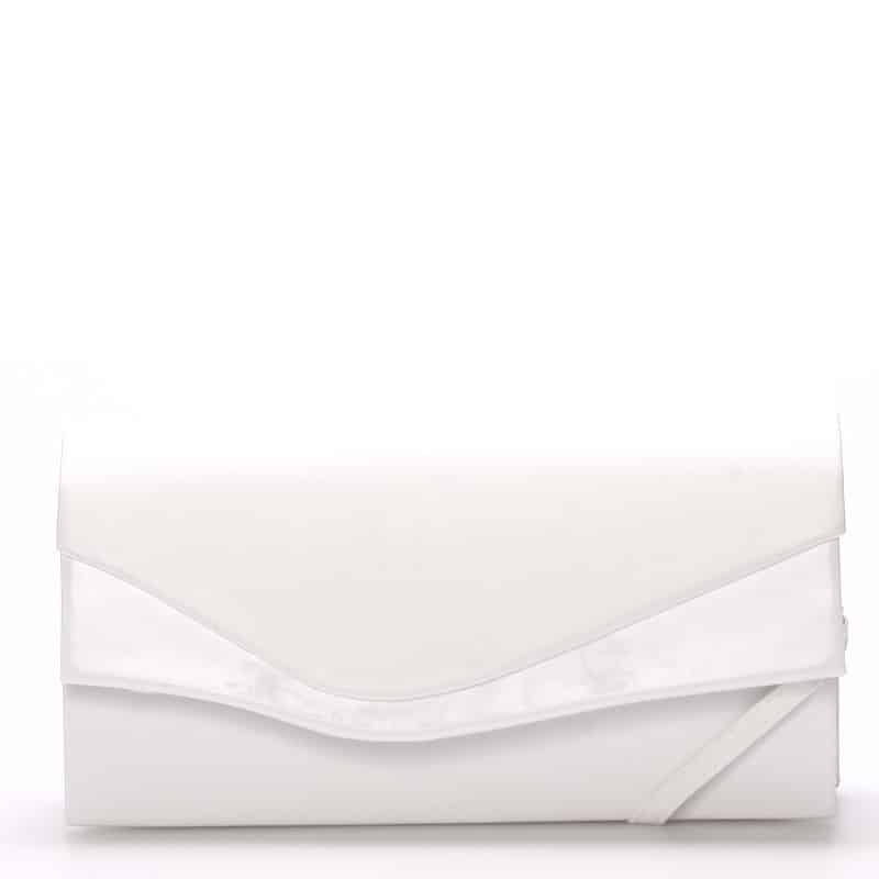 Větší originální dámské psaníčko bílé matné - Delami Geelong bílá