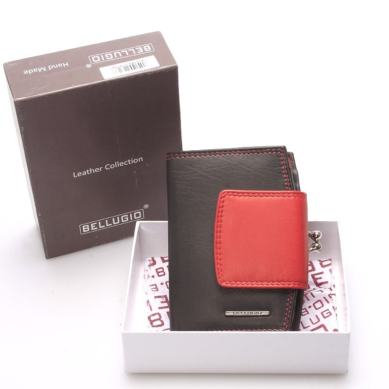 Luxusní dámská kožená peněženka černá - Bellugio Armi černá