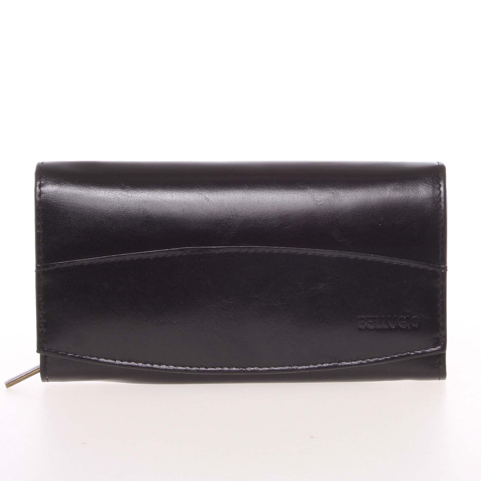 Velká elegantní kožená peněženka černá - Bellugio Olimpia černá