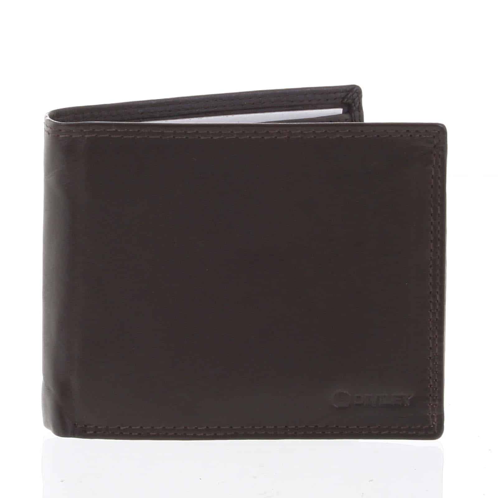 Praktická pánská volná hnědá peněženka - Diviley Unibertsoa hnědá