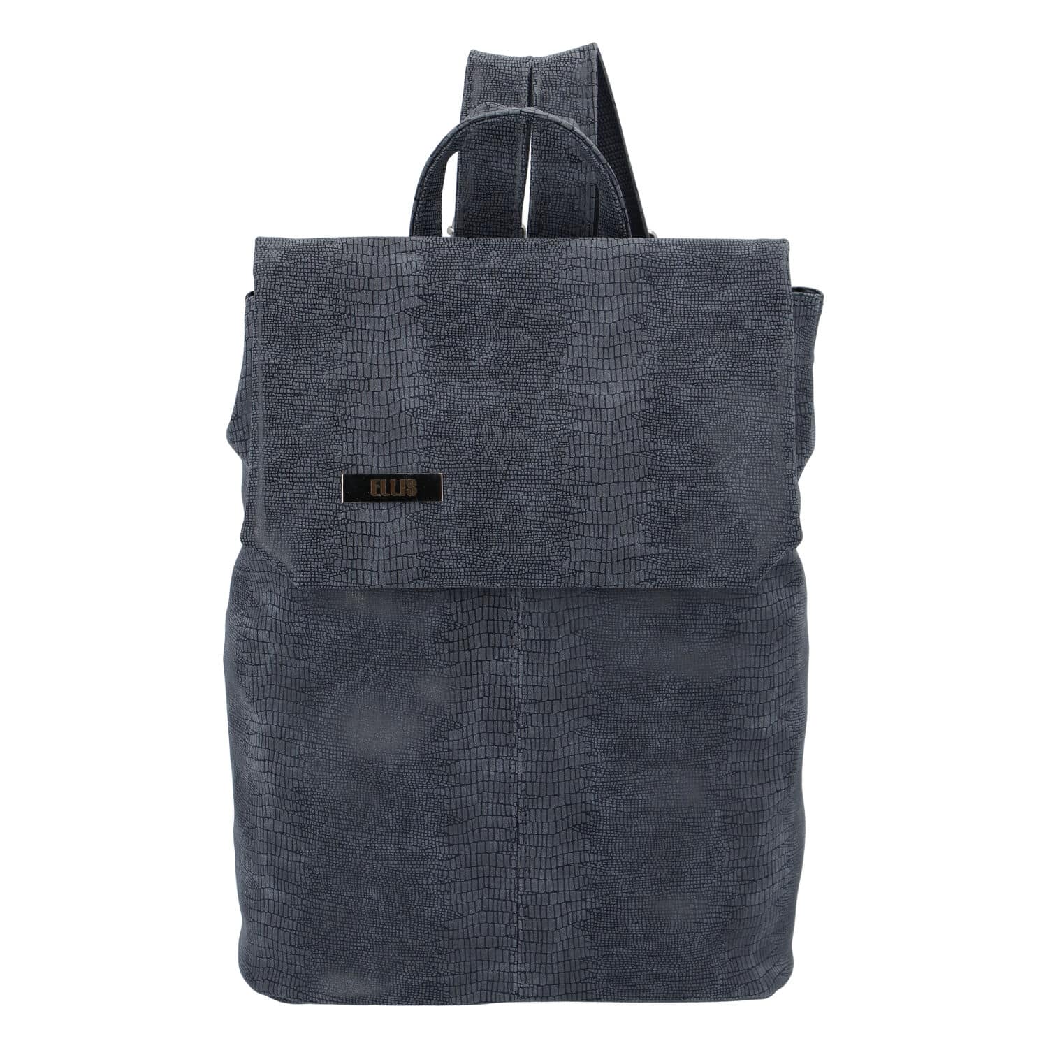 Větší měkký dámský moderní modro šedý batoh - Ellis Elizabeth  tmavě modrá