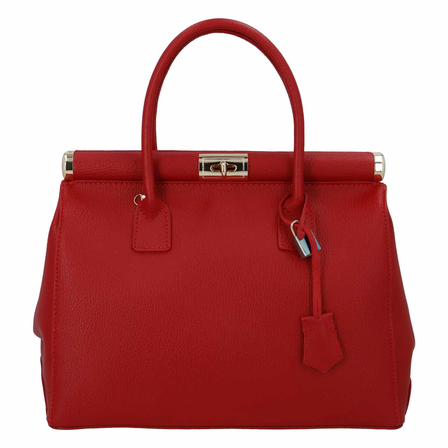 Módní originální dámská kožená kabelka do ruky červená - ItalY Hila červená