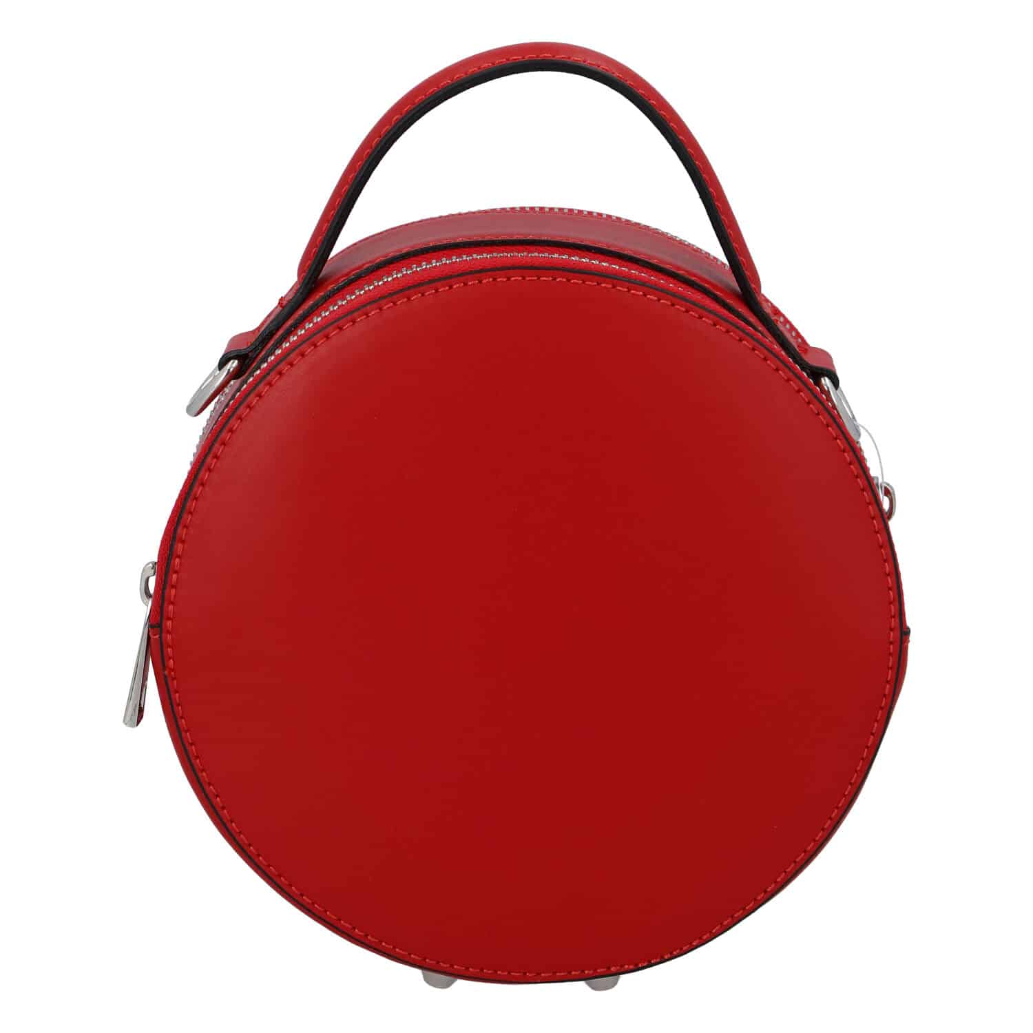 Malá červená elegantní dámská kožená kabelka - ItalY Husna červená