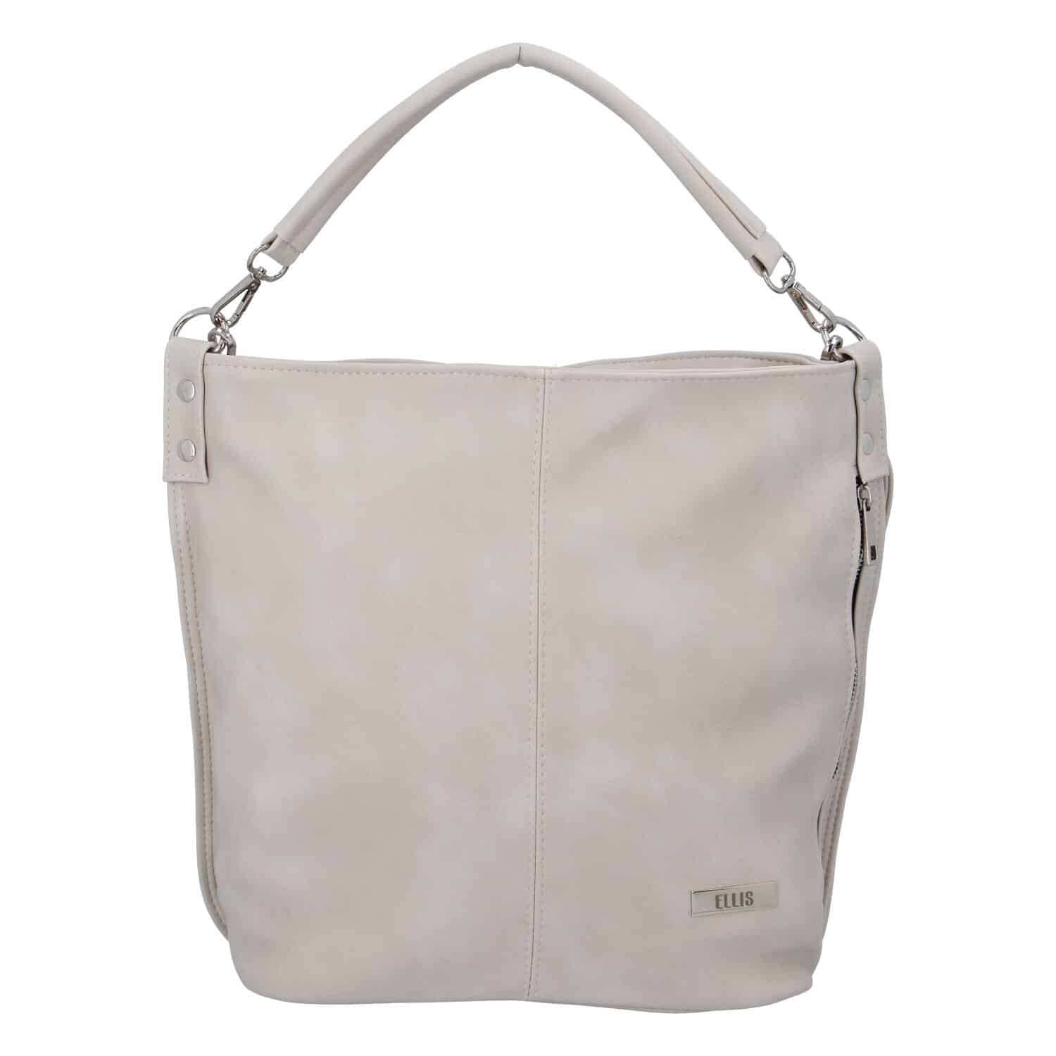 Elegantní dámská kabelka přes rameno krémově šedá - Ellis Negina šedá