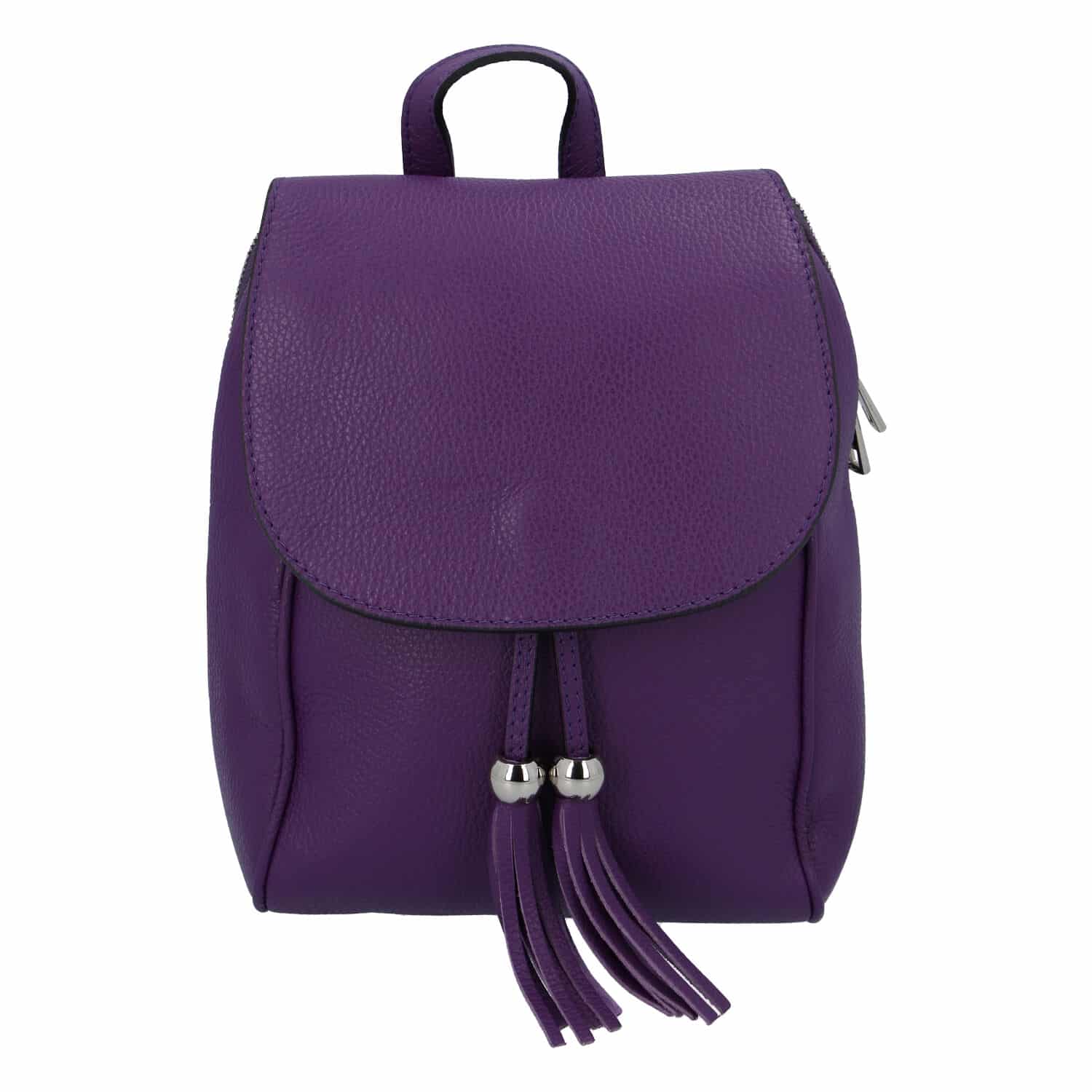 Dámský kožený batůžek tmavě fialový - ItalY Joseph fialová