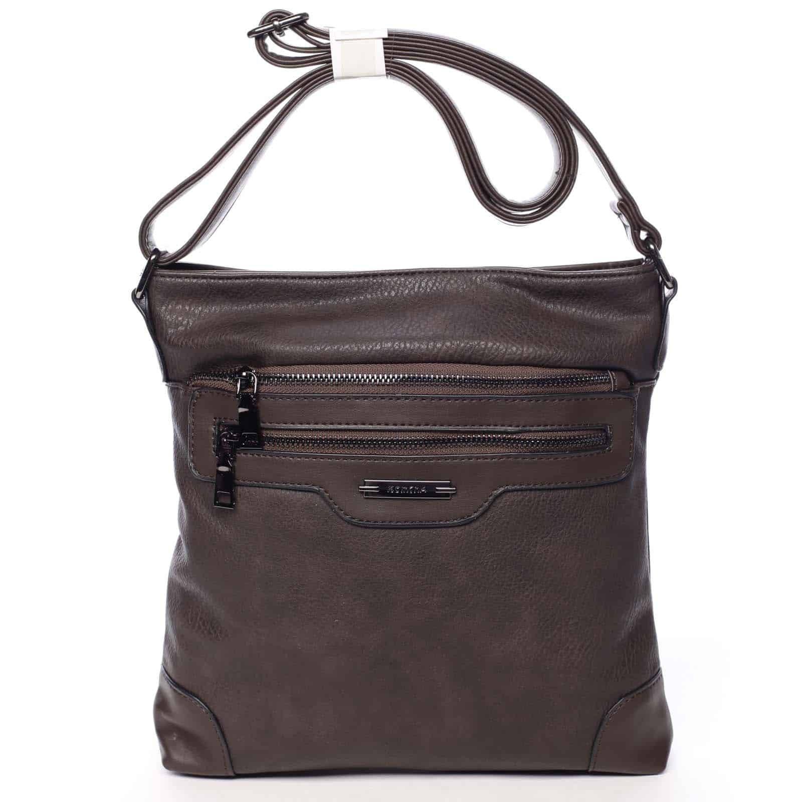 Dámská crossbody kabelka kávově hnědá - Romina Hana hnědá