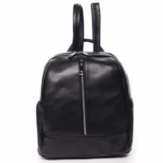 Dámský kožený batoh černý - ItalY Lissetta černá