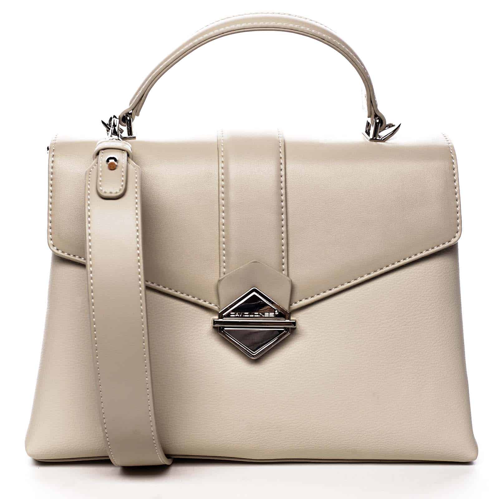 Dámská kabelka do ruky béžová - David Jones Africa béžová