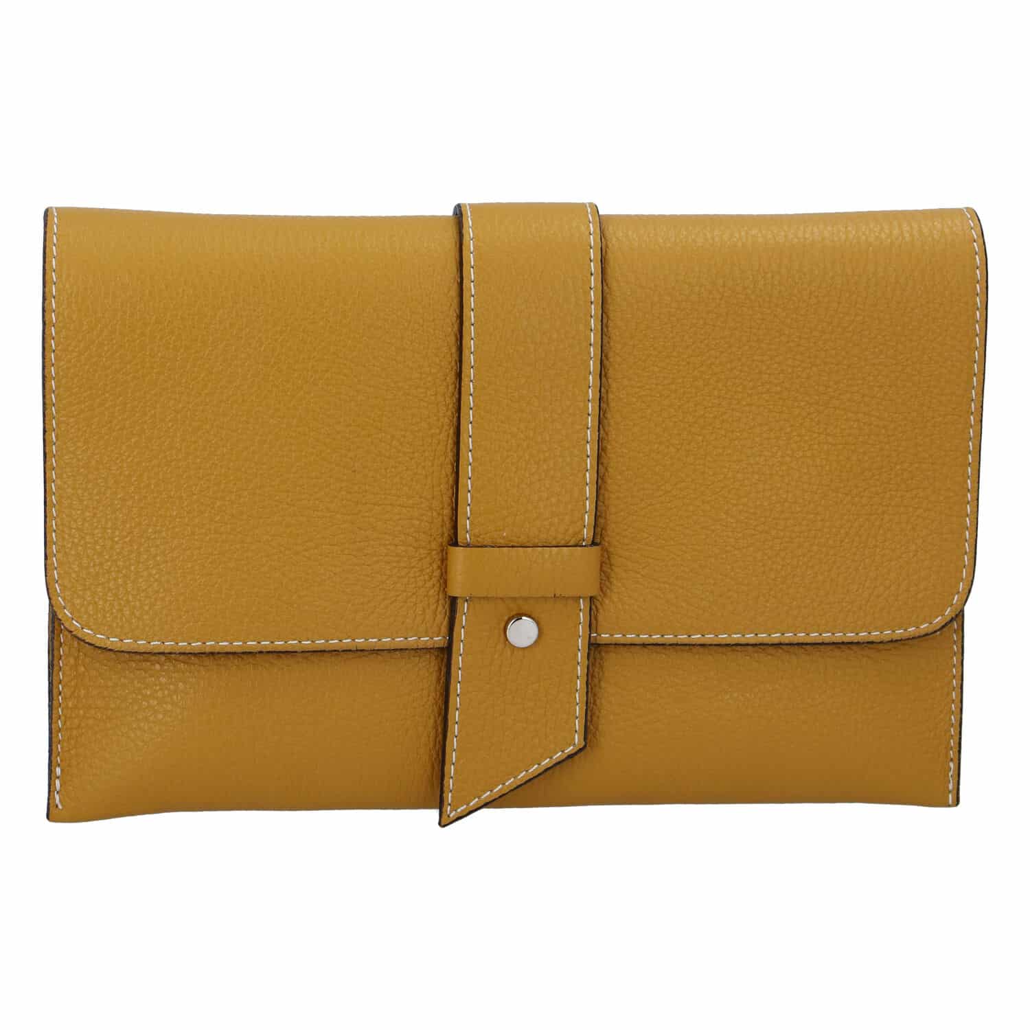 Luxusní dámská kabelka tmavě žlutá - ItalY Brother žlutá