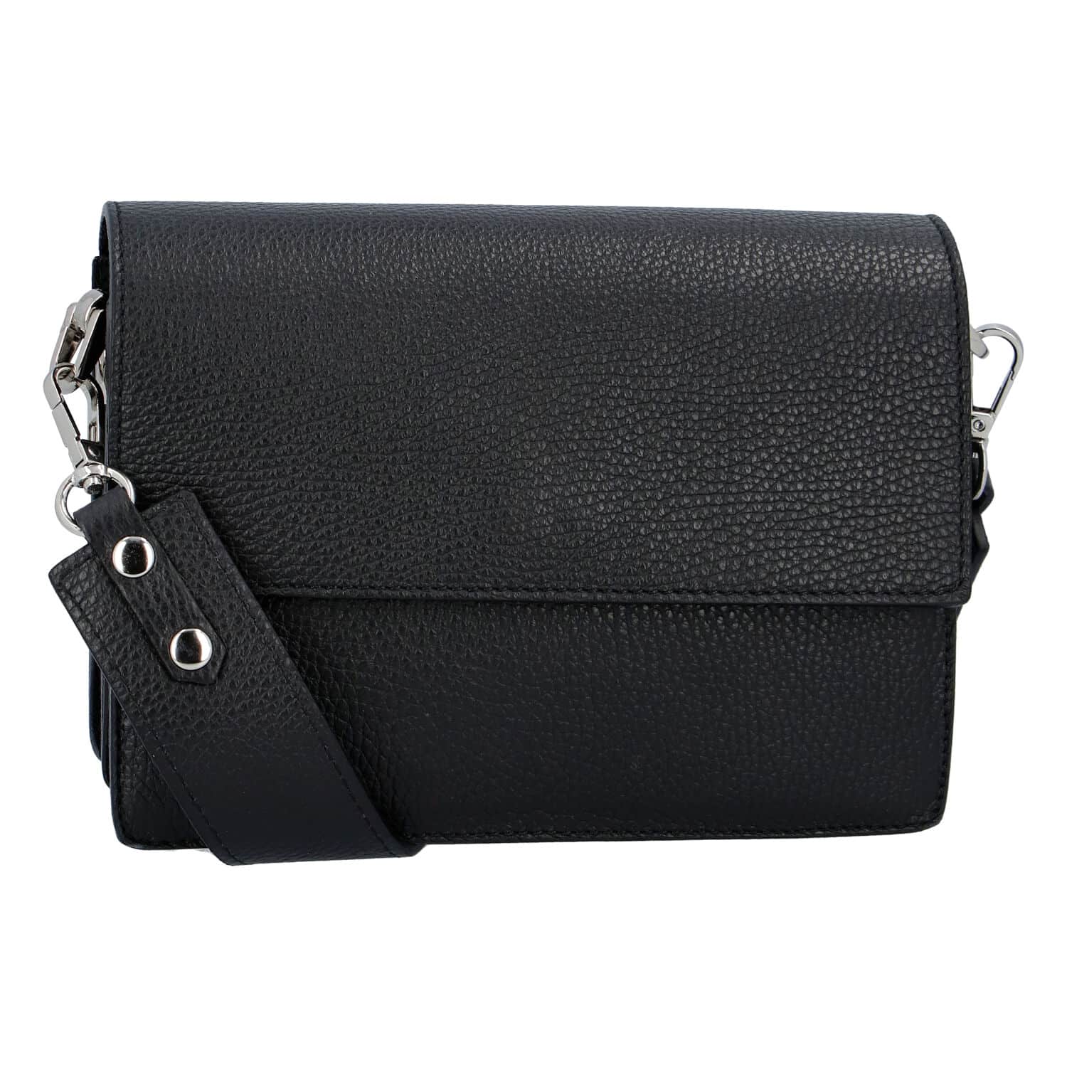 Elegantní kožená kabelka černá - ItalY Kenesis černá