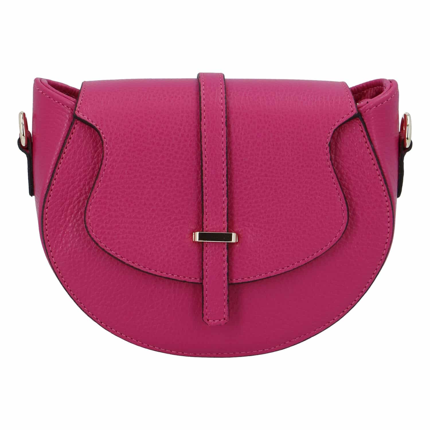 Dámská kožená crossbody kabelka fuchsiová - ItalY Blauke fialová