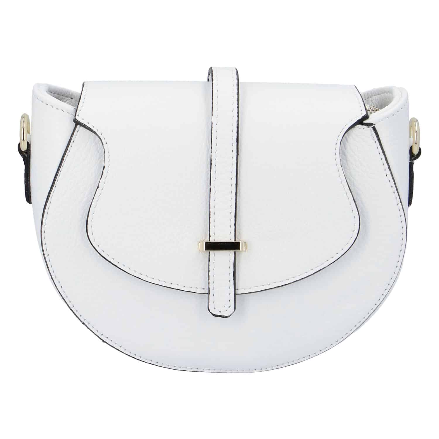 Dámská kožená crossbody kabelka bílá - ItalY Blauke bílá