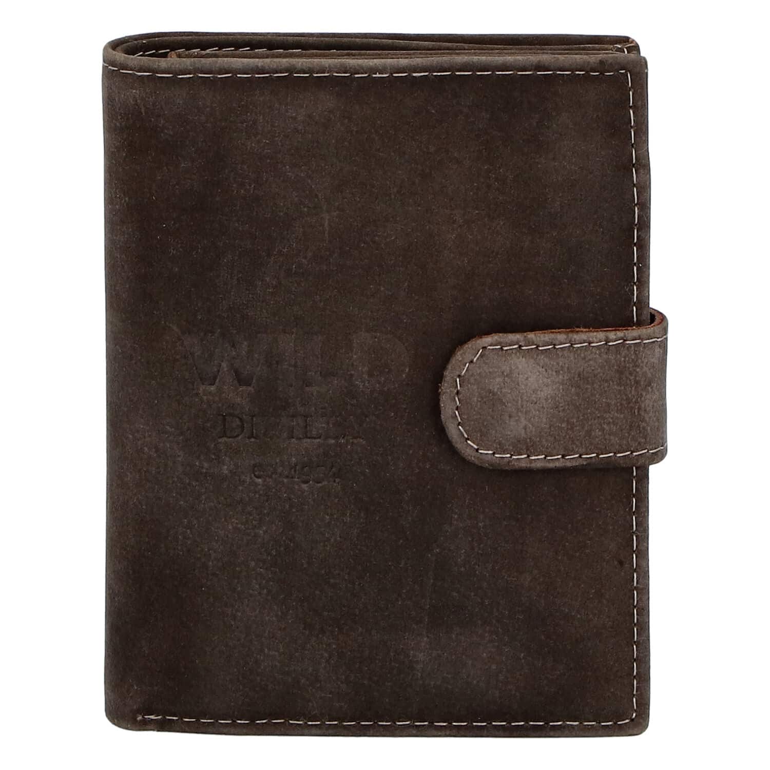 Pánská kožená peněženka tmavě hnědá - WILD Karachi hnědá