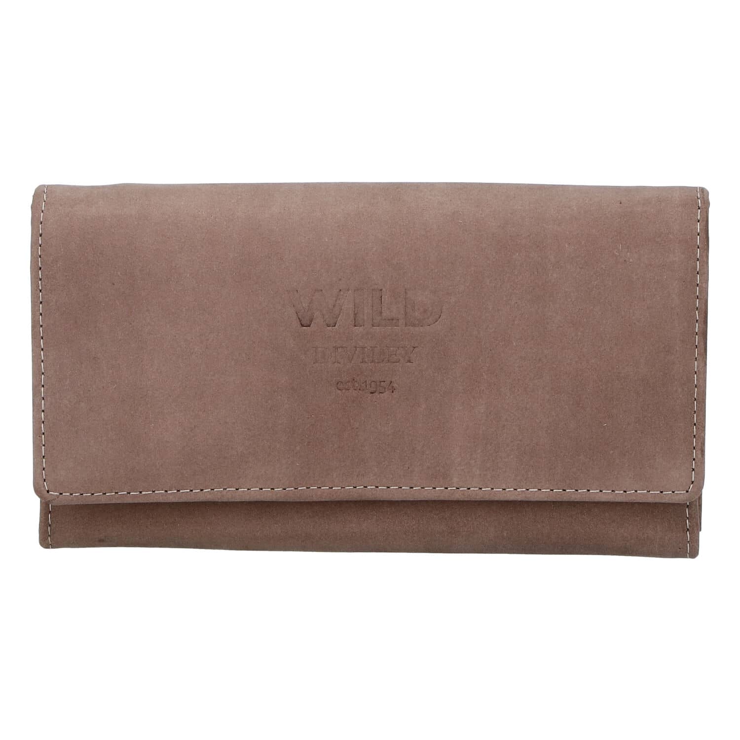 Dámská kožená peněženka taupe - WILD Riga taupe