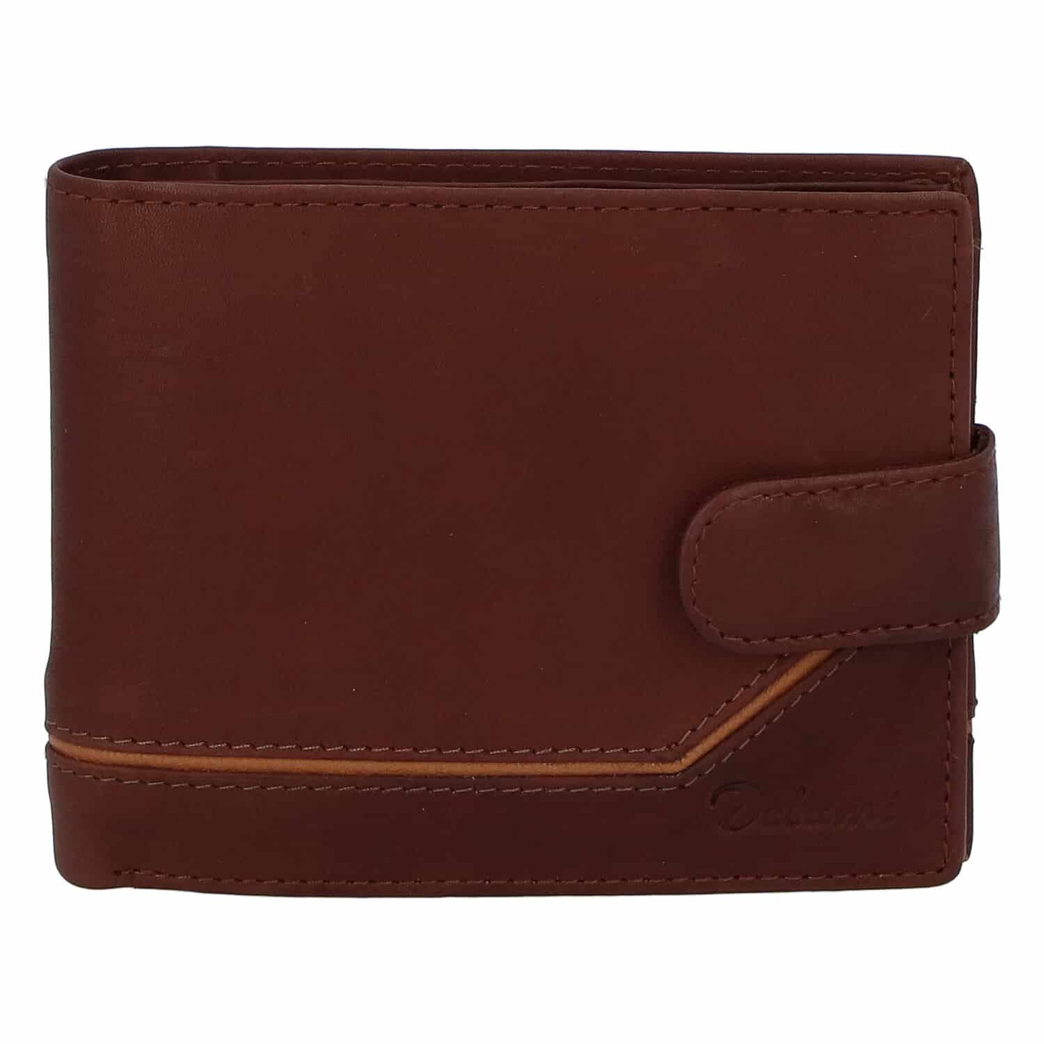 Pánská kožená peněženka hnědá - Delami Kabul hnědá