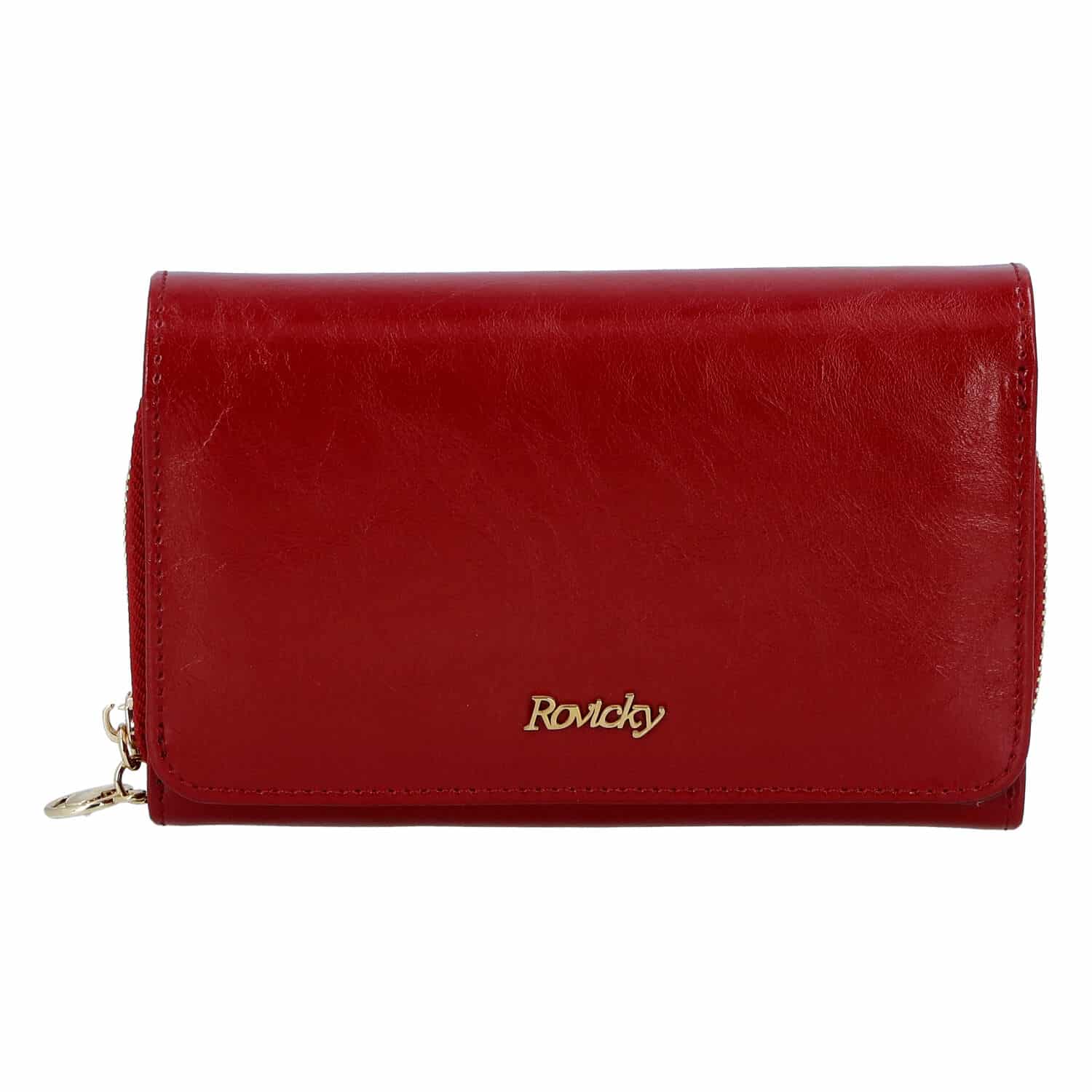 Dámská kožená peněženka červená - Rovicky 8806 červená
