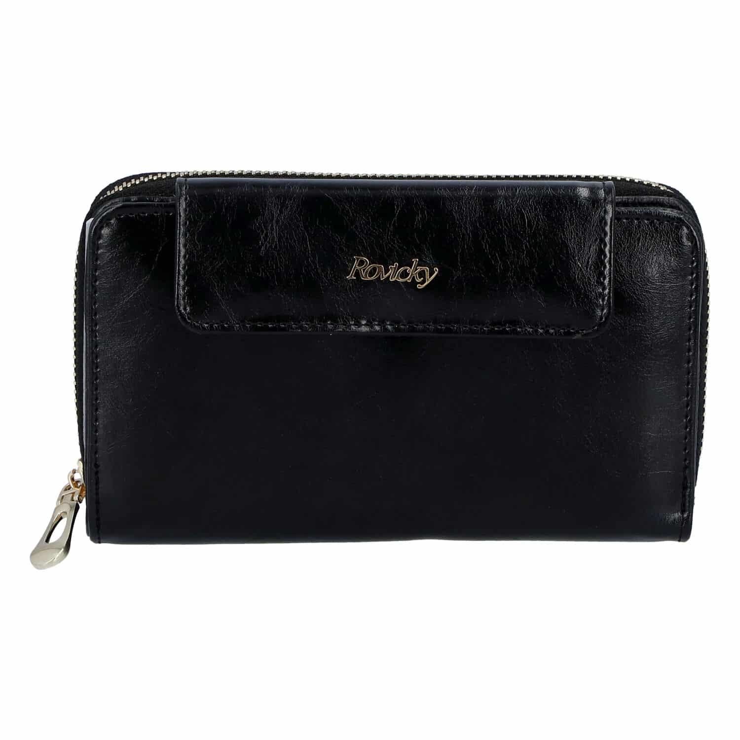 Dámská kožená peněženka černá - Rovicky 8808 černá