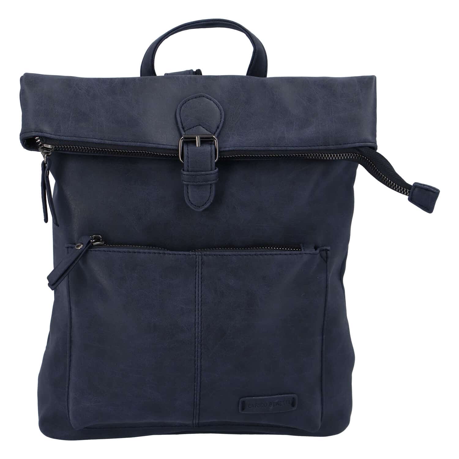 Stylový střední batoh tmavě modrý - Enrico Benetti Amsterdam tmavě modrá