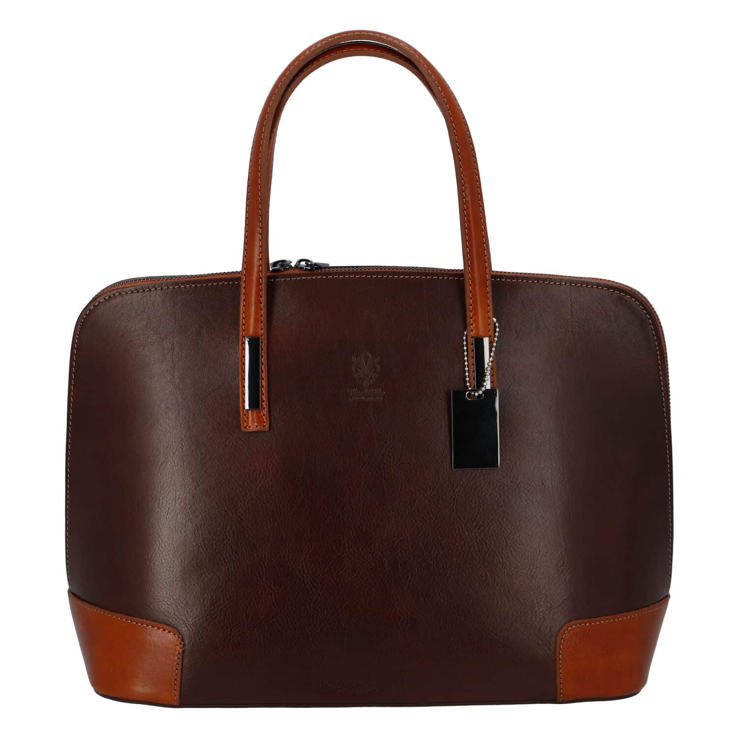 Dámská kožená kabelka hnědo koňaková - ItalY Angezis hnědá