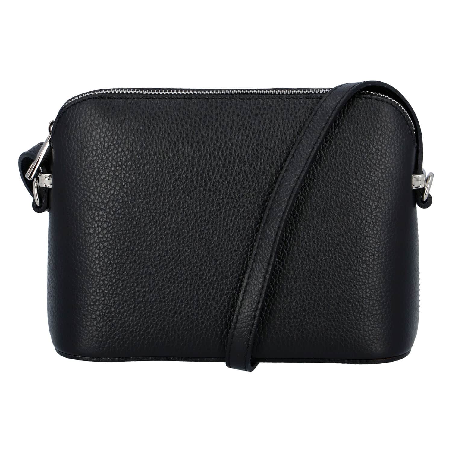 Dámská kožená crossbody kabelka černá - ItalY M7772 černá