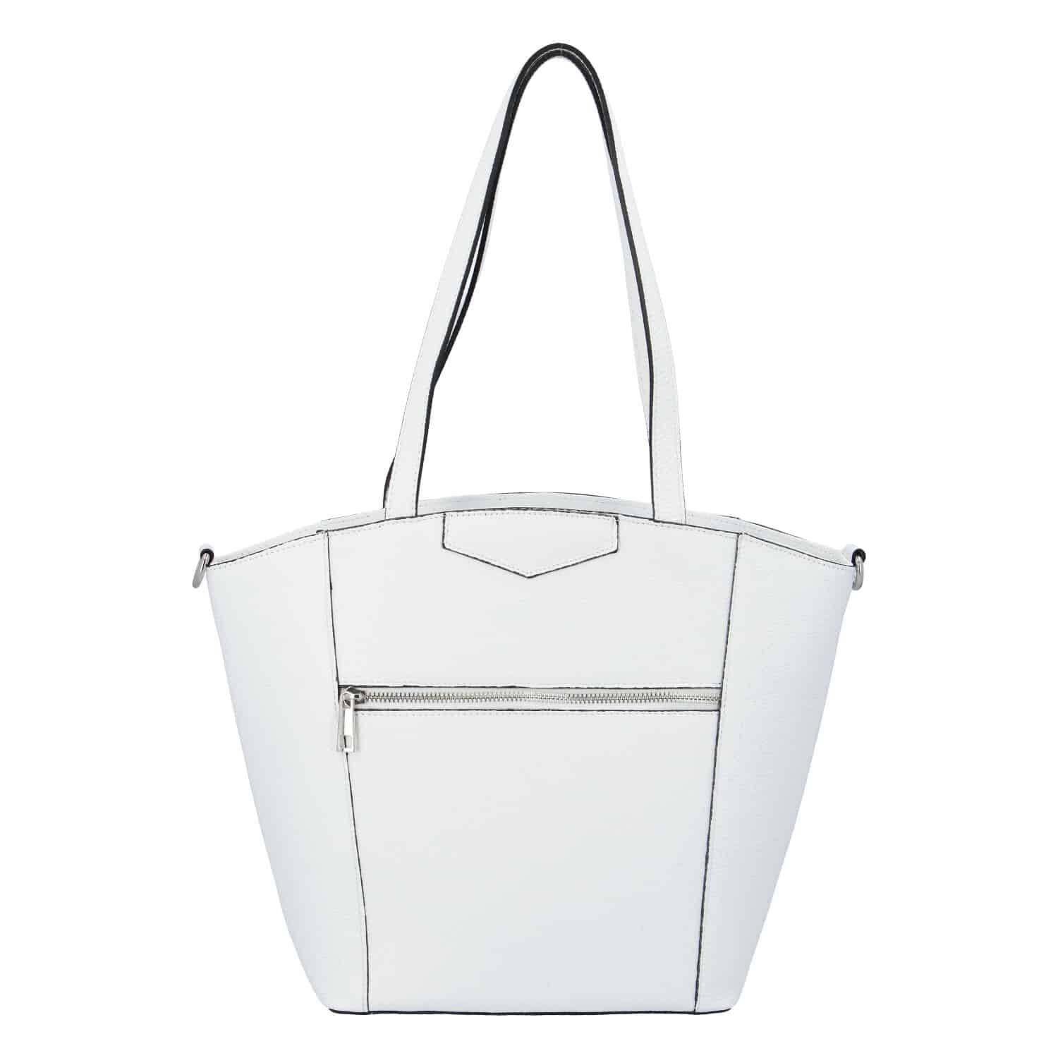 Dámská kožená kabelka přes rameno bílá - ItalY Zhoushan bílá