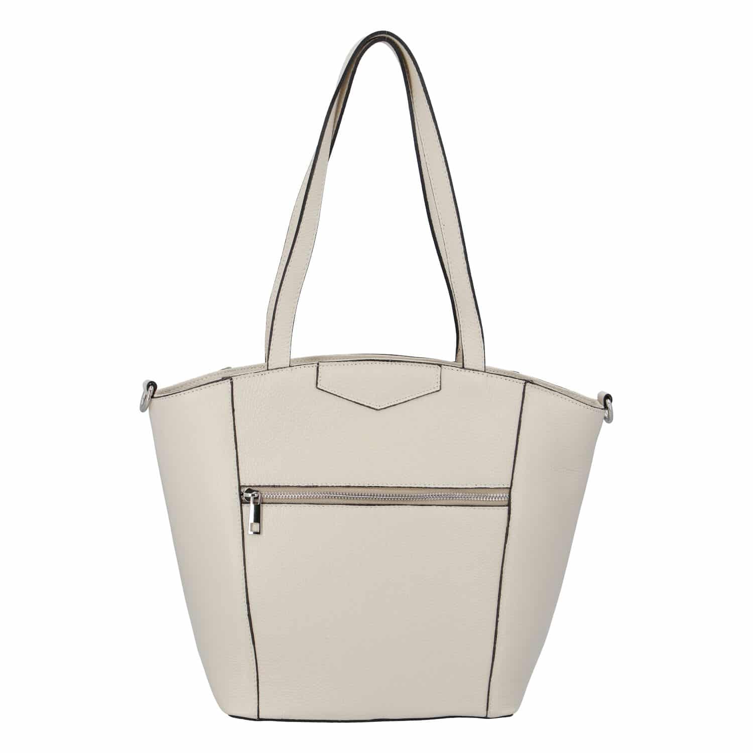 Dámská kožená kabelka přes rameno béžová - ItalY Zhoushan béžová