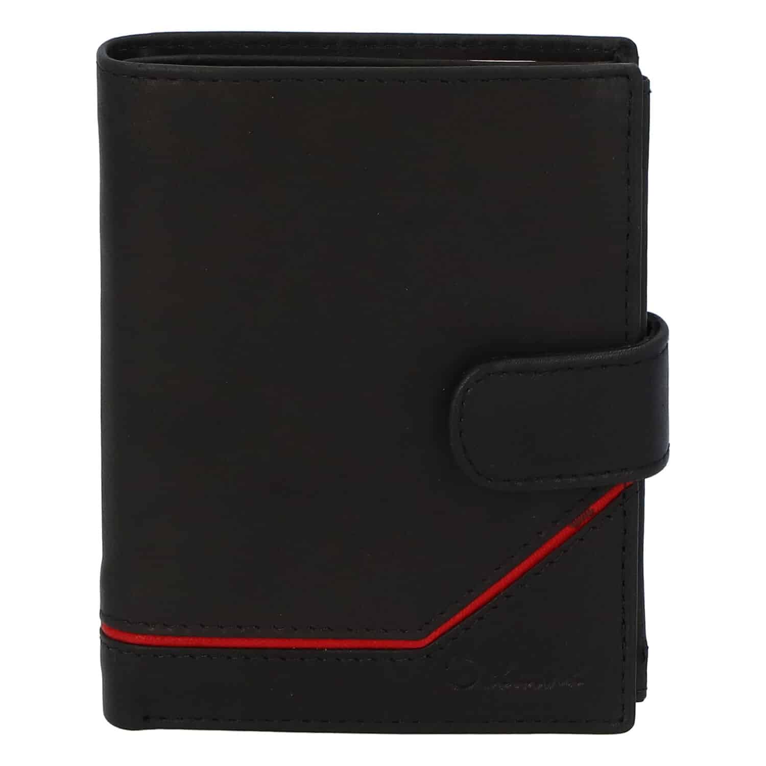 Pánská kožená peněženka černá - Delami Euro 2 černá