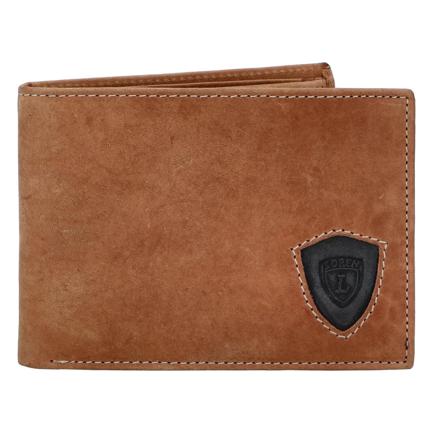 Pánská kožená peněženka světle hnědá - Loren Ponte hnědá