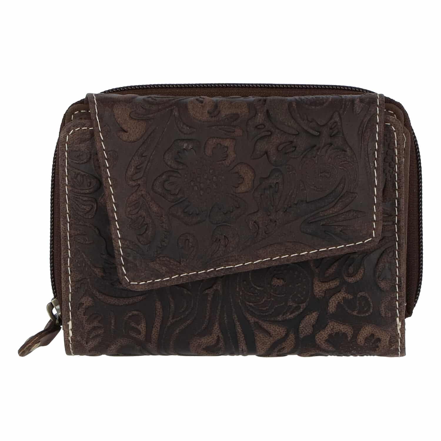 Dámská kožená peněženka tmavě hnědá - Tomas Pierluigi hnědá