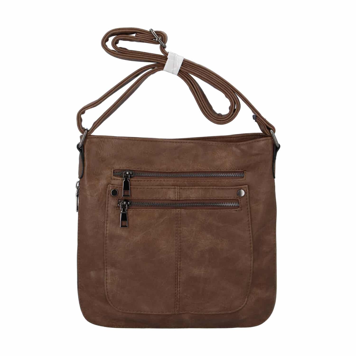 Dámská crossbody kabelka tmavá camel - Romina Sara Camel