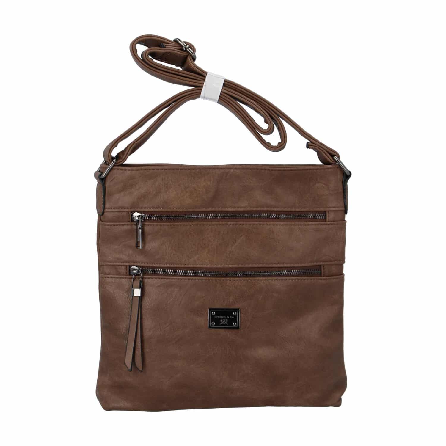 Dámská crossbody kabelka tmavá camel - Romina Chiara Camel