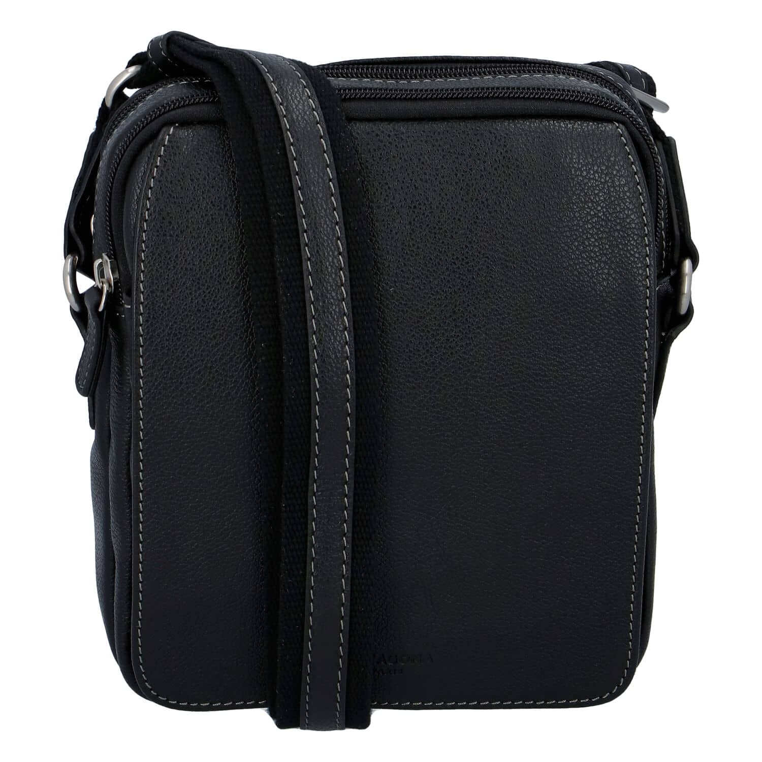 Luxusní pánská kožená taška přes rameno černá - Hexagona Yasser černá