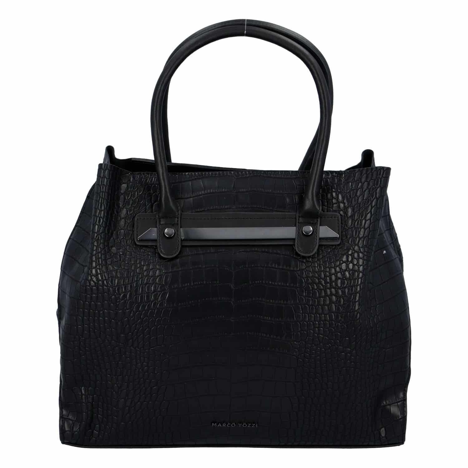Dámská módní kroko kabelka černá - Marco Tozzi Skuba černá