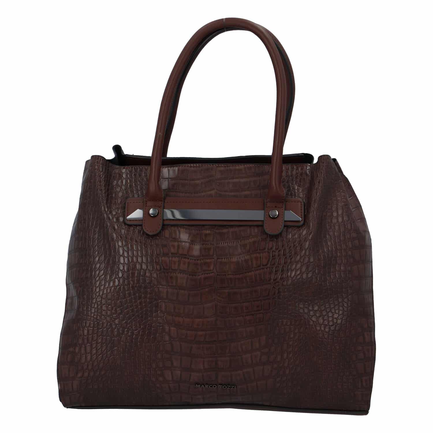 Dámská módní kroko kabelka hnědá - Marco Tozzi Skuba hnědá